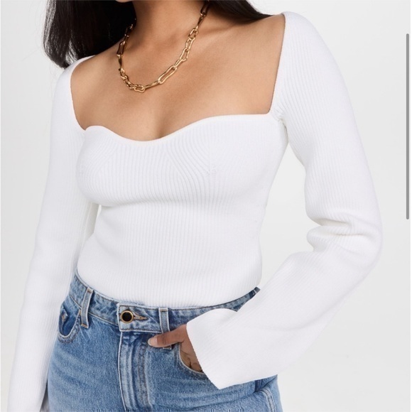 Pixie market white knit top - Picture 1 of 8